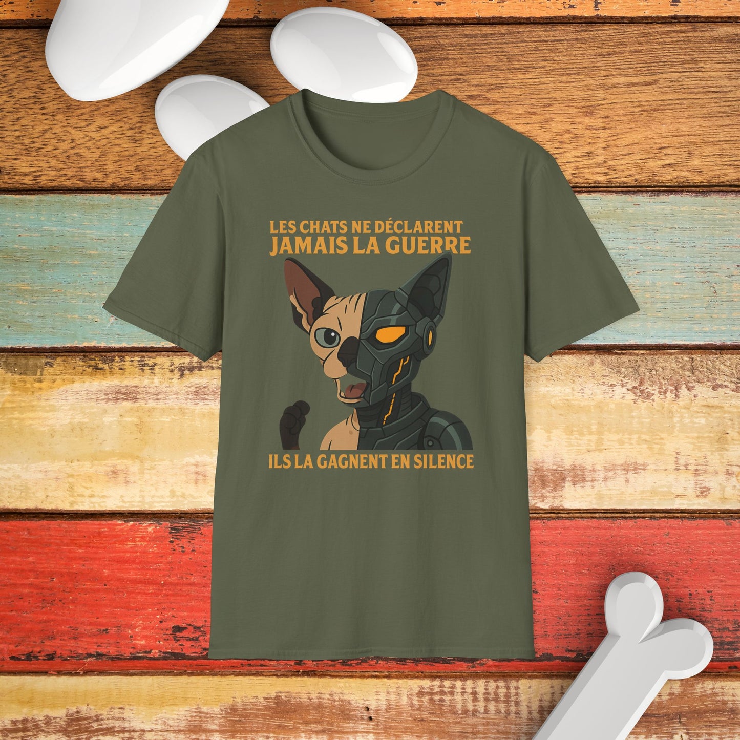 Whimsical Cat Graphic T-Shirt