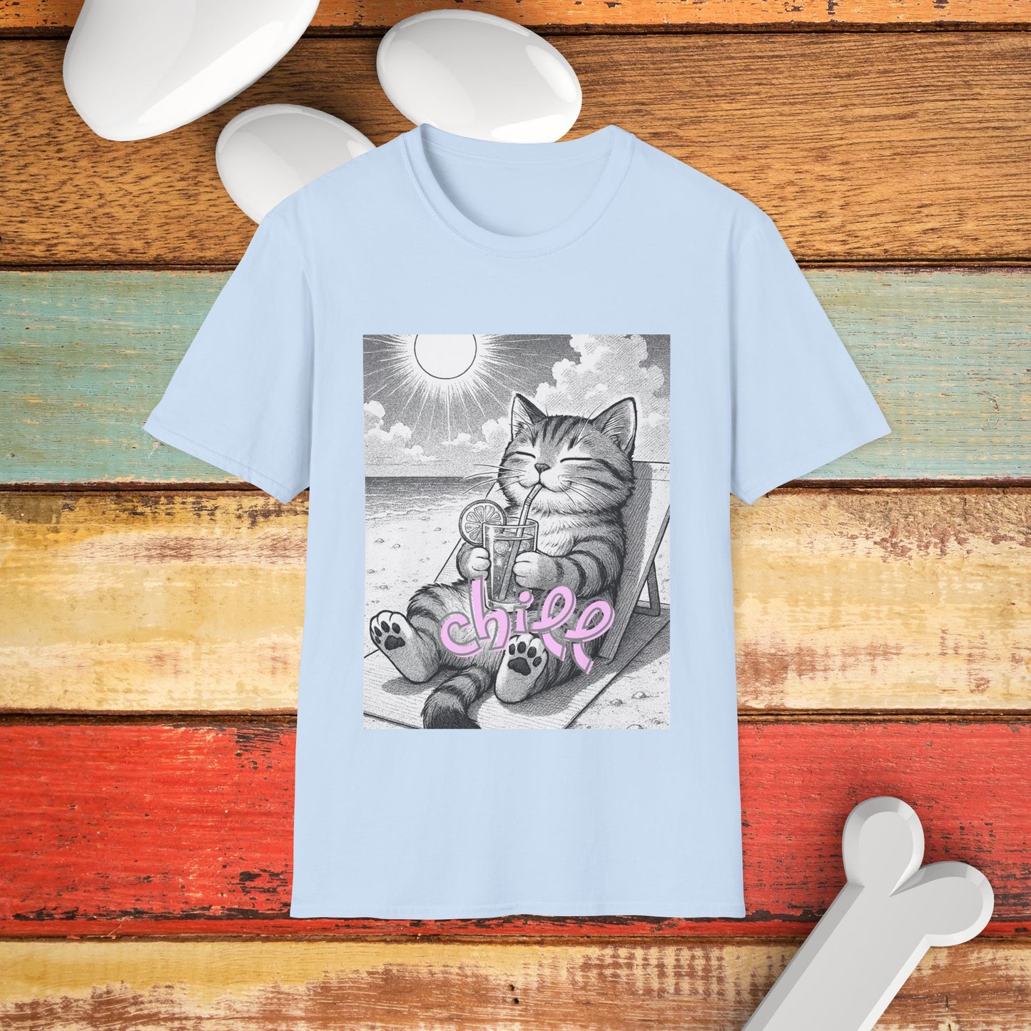 Chill Cat Unisex Softstyle T-Shirt