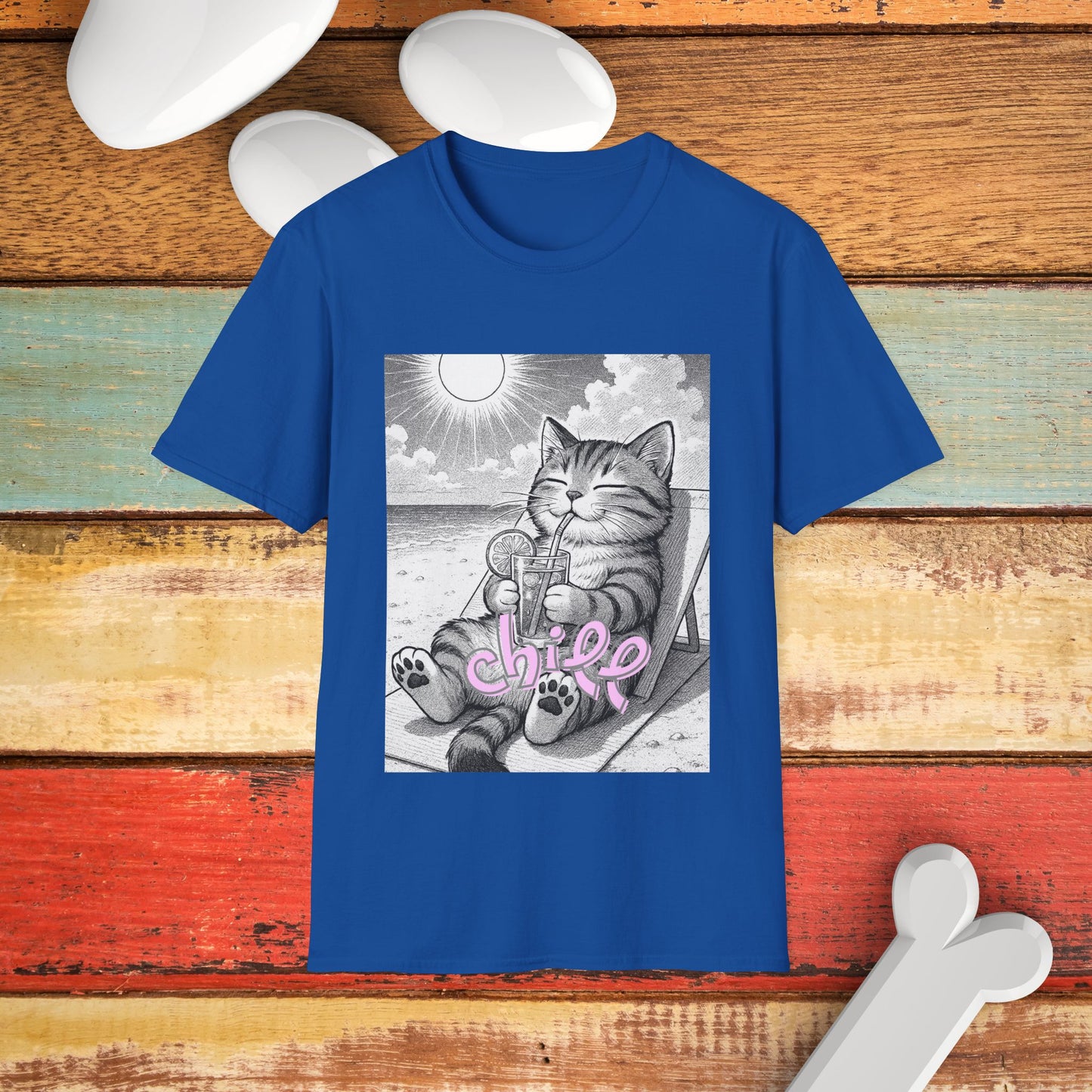 Chill Cat Unisex Softstyle T-Shirt