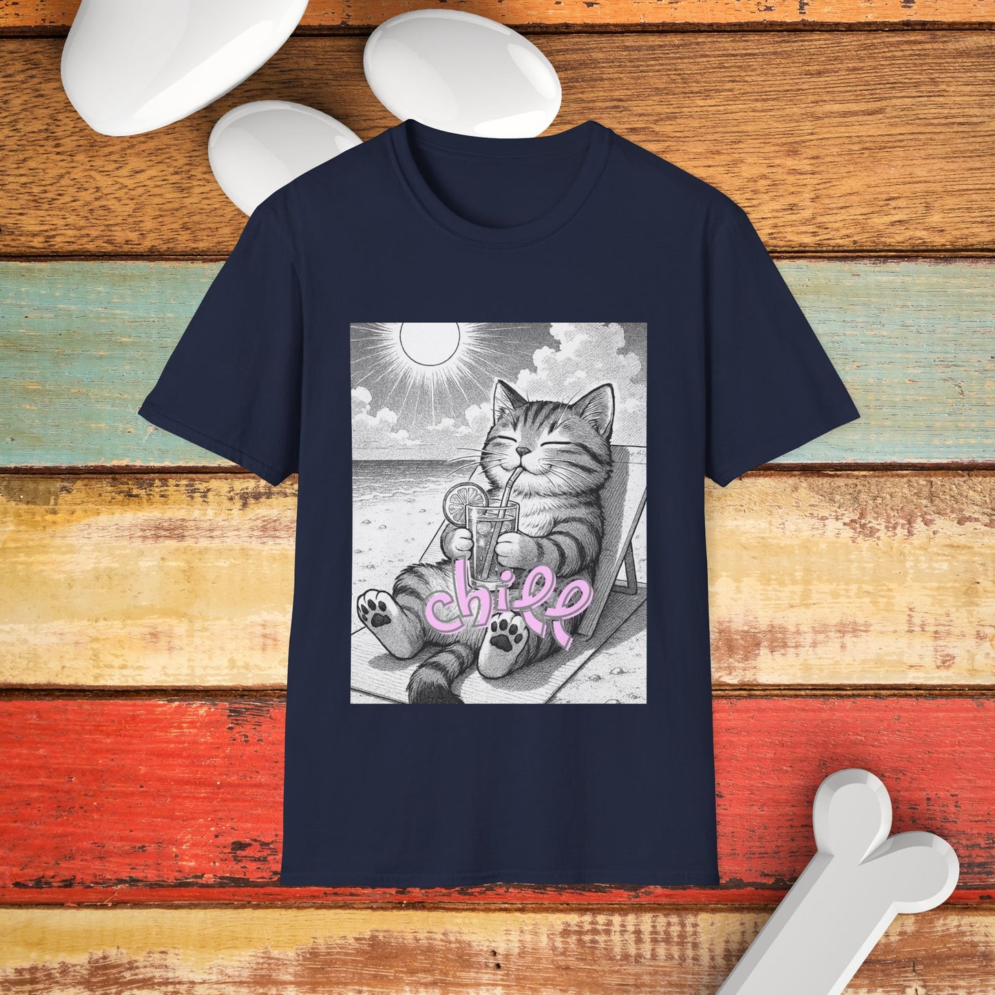 Chill Cat Unisex Softstyle T-Shirt