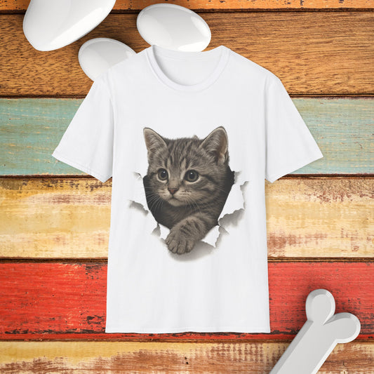 Cute Cat Breakout Unisex T-Shirt