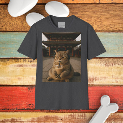 Cute Cat Drinking T-Shirt
