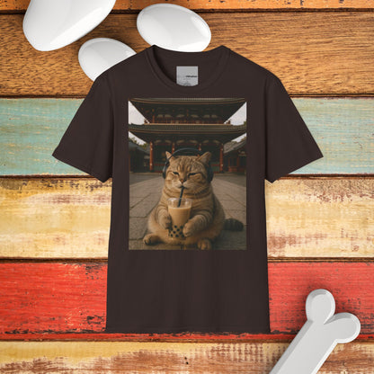 Cute Cat Drinking T-Shirt