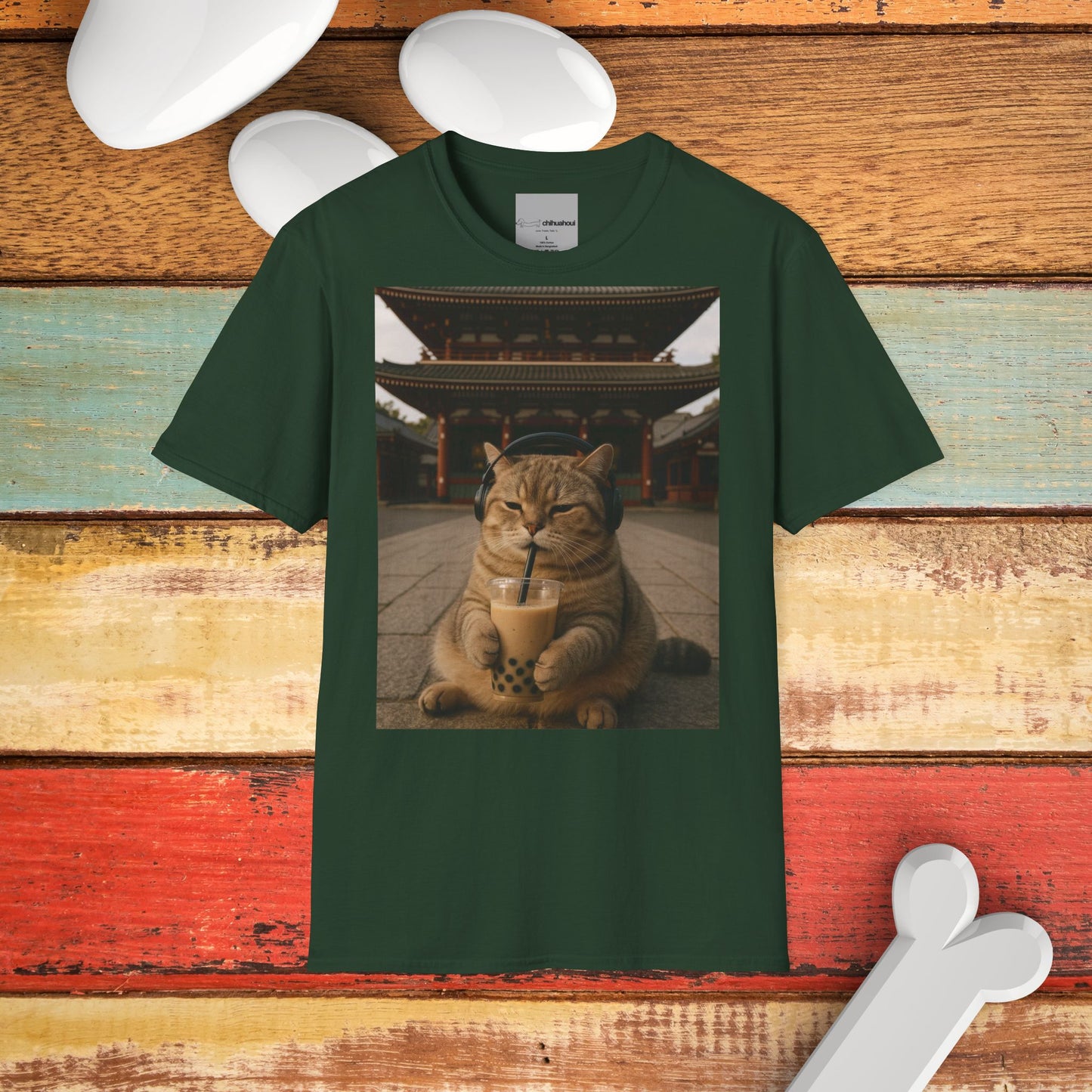 Cute Cat Drinking T-Shirt