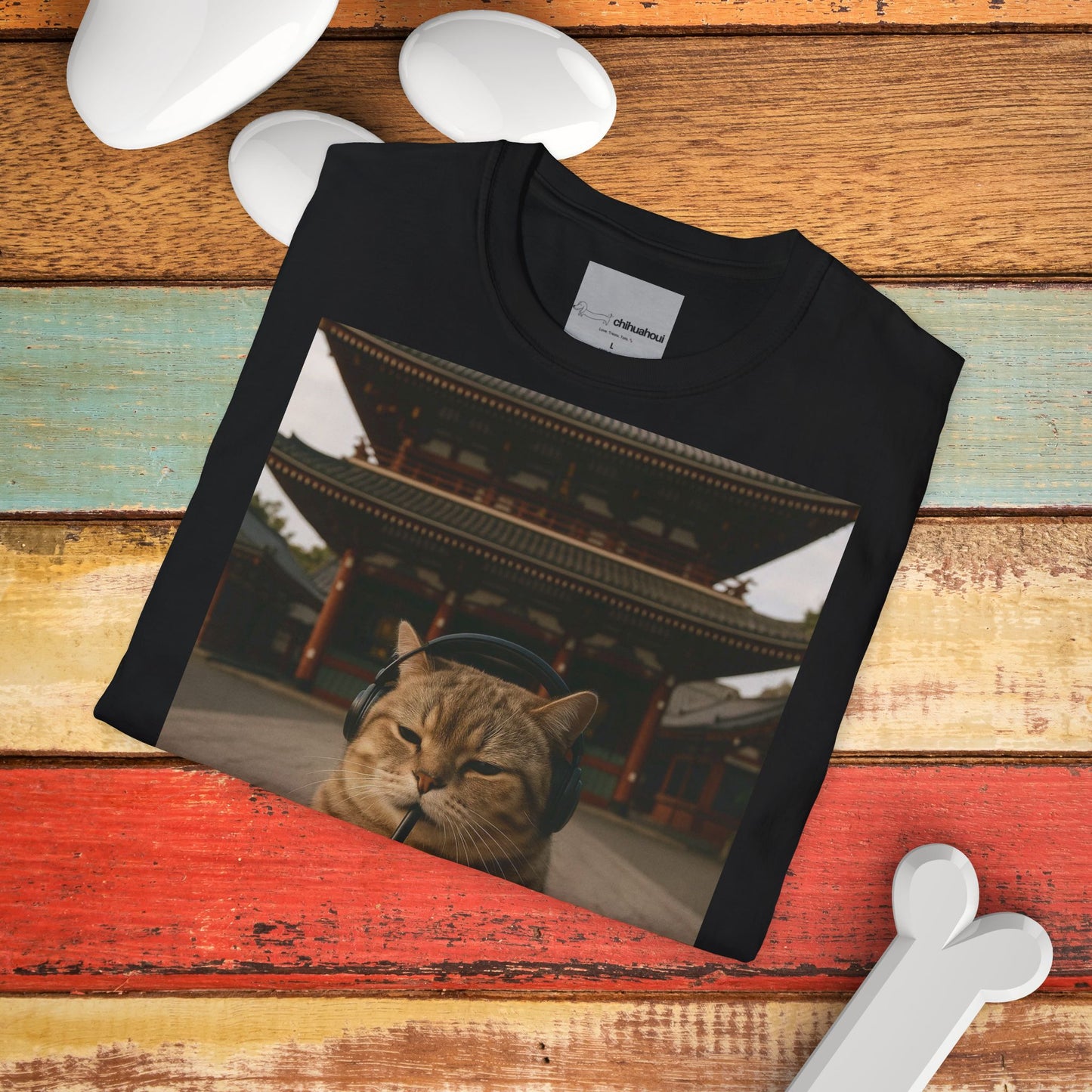 Cute Cat Drinking T-Shirt