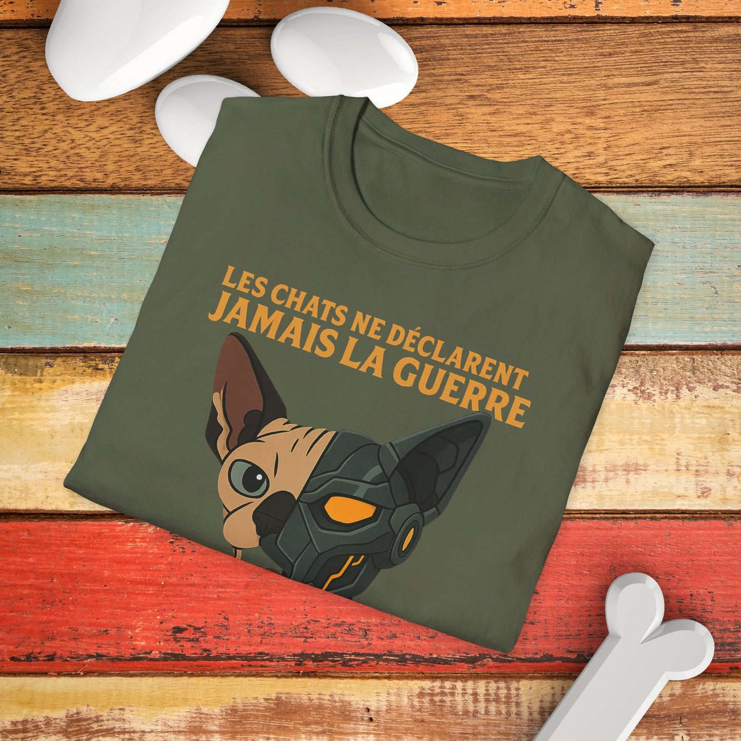 Whimsical Cat Graphic T-Shirt