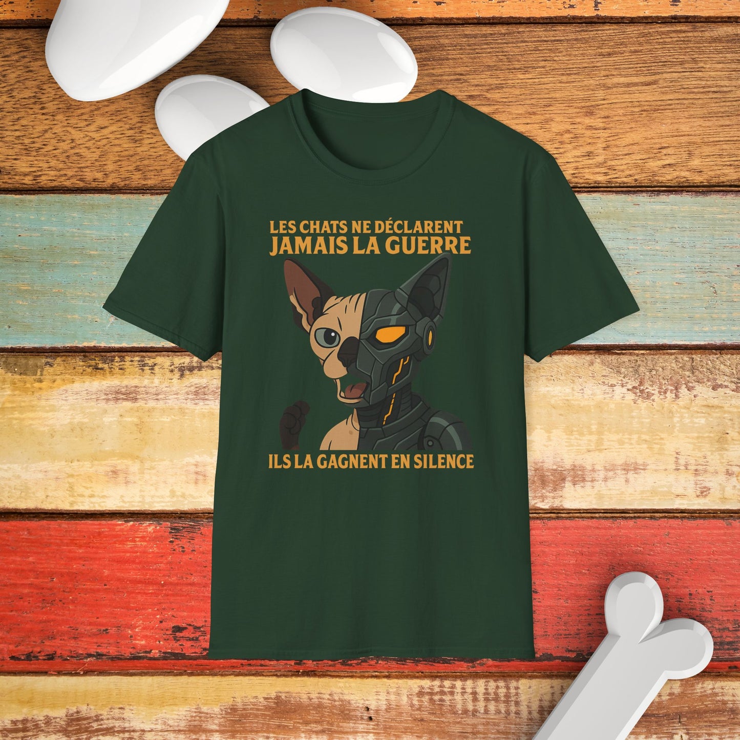 Whimsical Cat Graphic T-Shirt