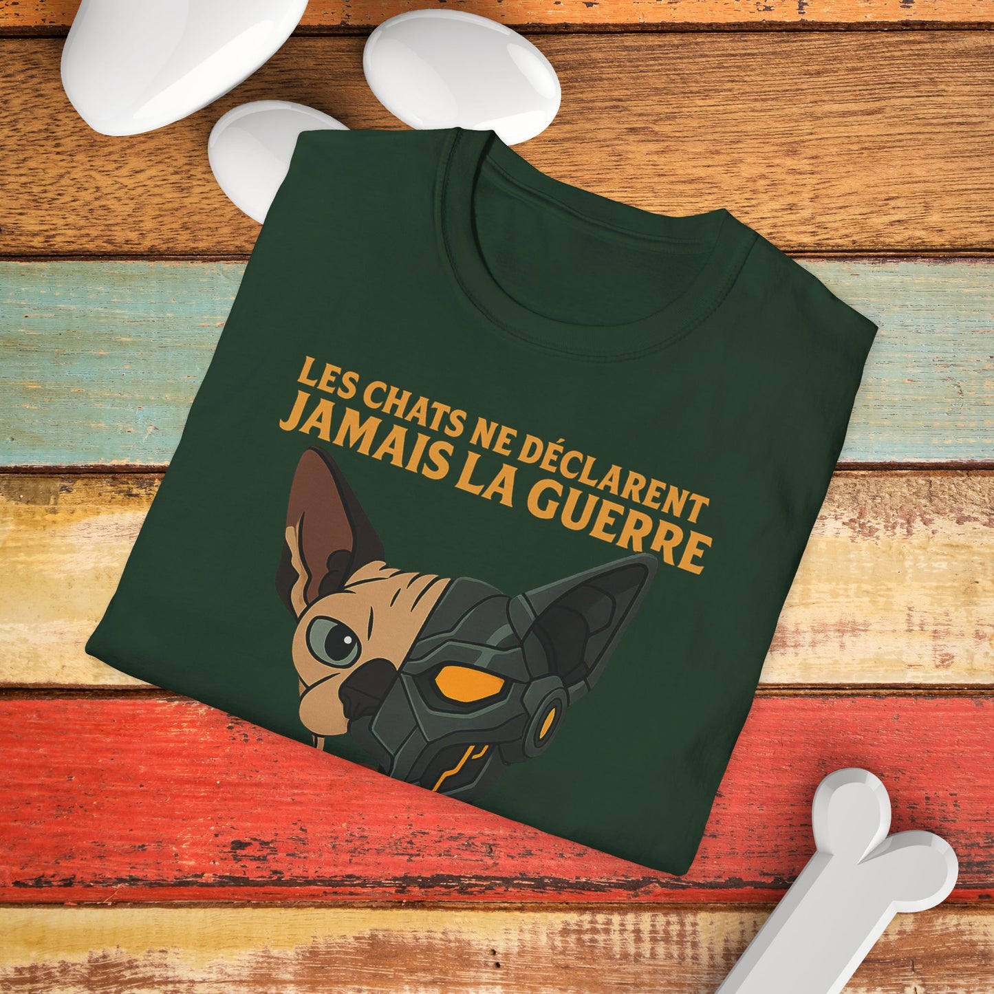 Whimsical Cat Graphic T-Shirt