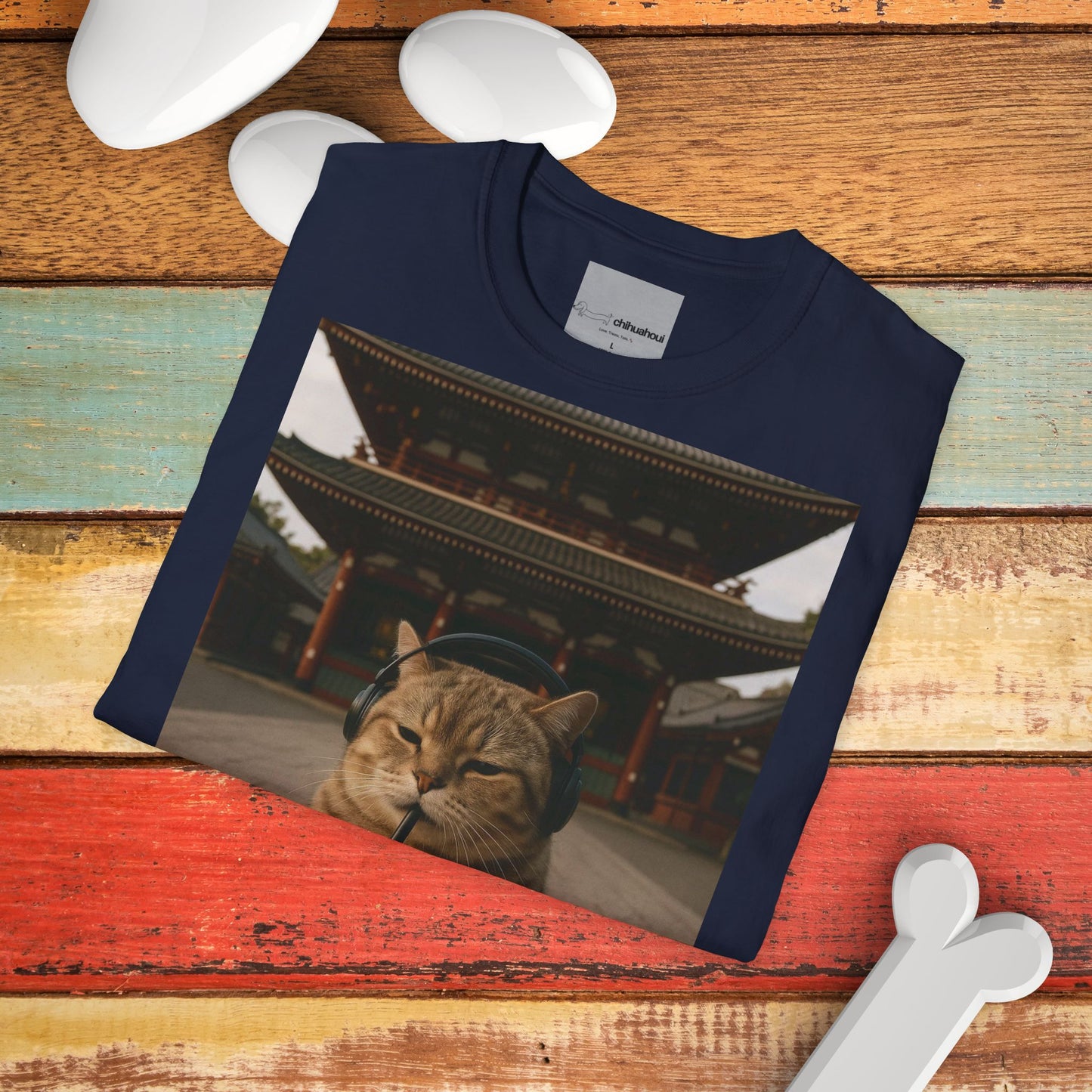 Cute Cat Drinking T-Shirt