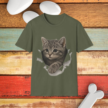 Cute Cat Breakout Unisex T-Shirt