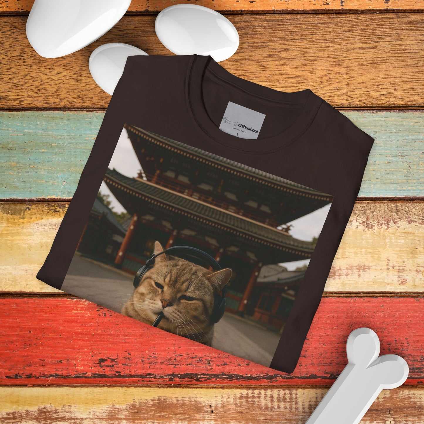 Cute Cat Drinking T-Shirt