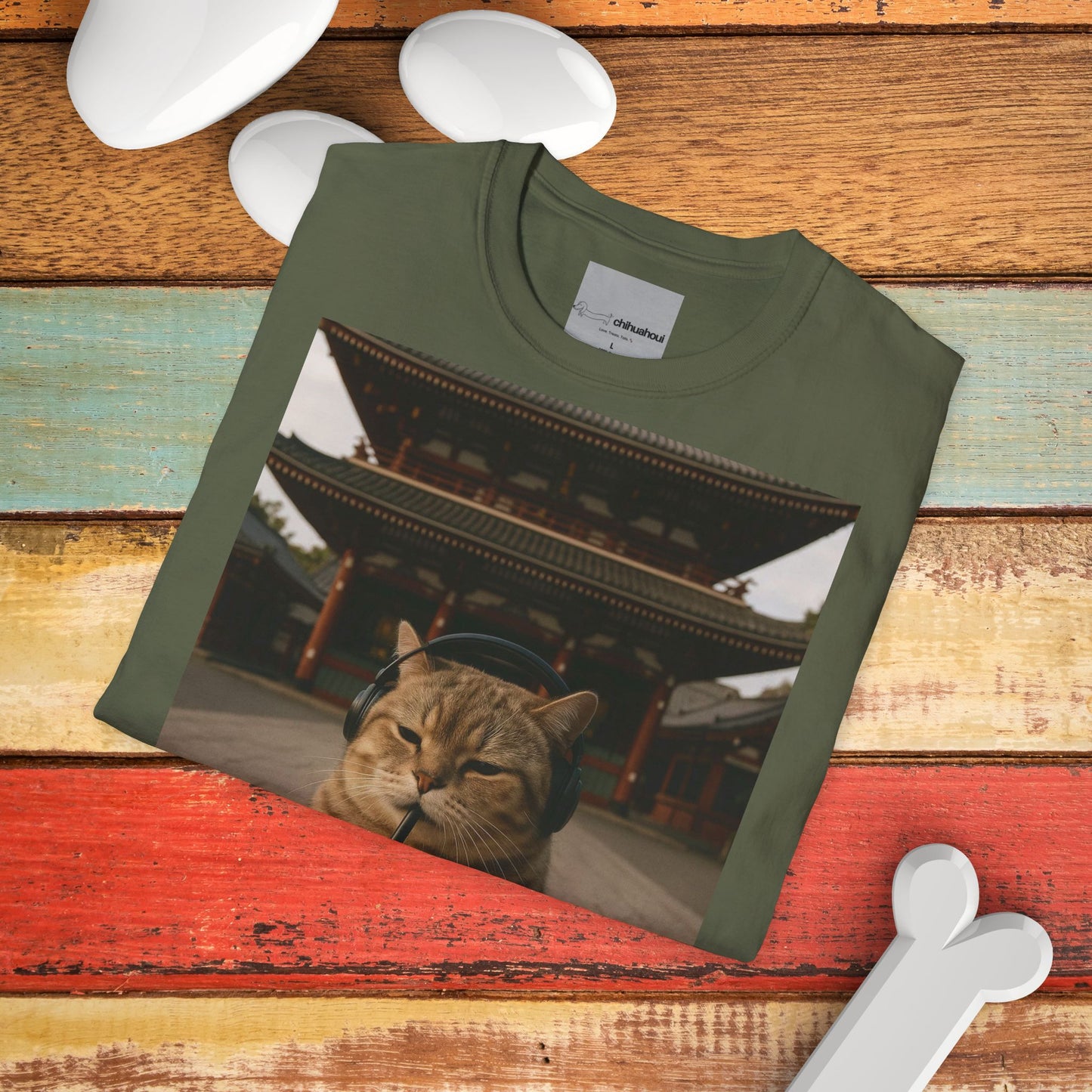 Cute Cat Drinking T-Shirt