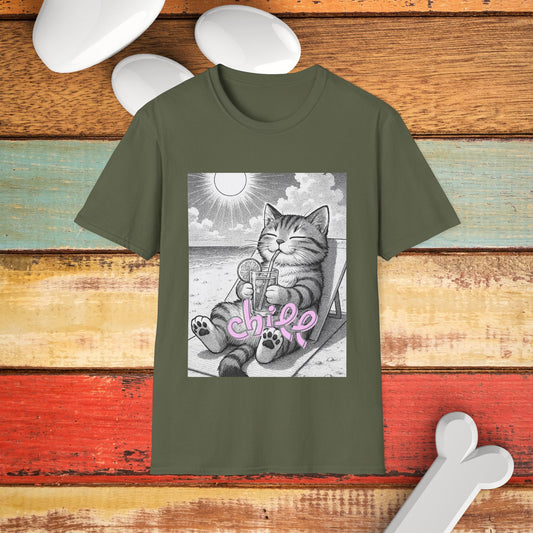 Chill Cat Unisex Softstyle T-Shirt